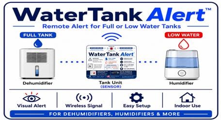 WaterTank Alert — wireless water level alert receiver and sensor